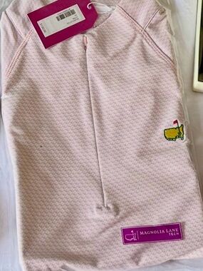 NWT Masters Light Pink Quarter-Zip Golf Pullover Magnolia Lane